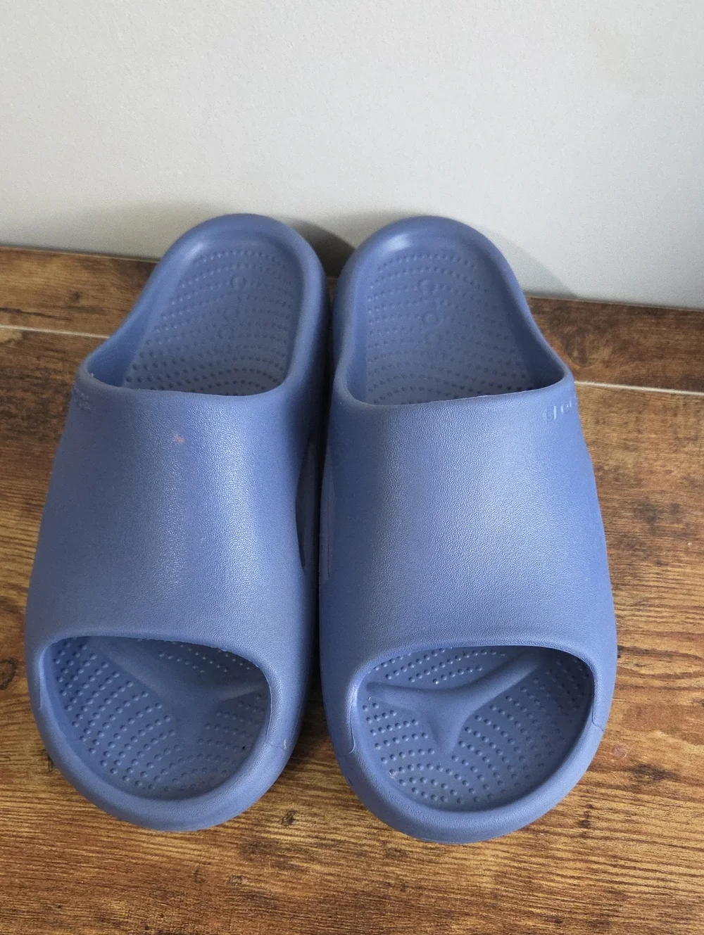Crocs Men Blue Mellow Recovery Slides Sz 11 Slip-On Casual Comfy Coastal Leisure